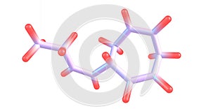 Ectocarpene molecular structure isolated on white