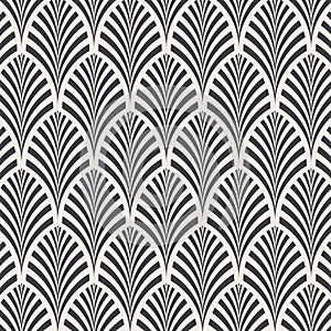 Ector pattern. Monochrome ornament with abstract leaves background