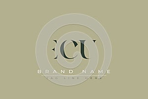 ECU abstract letter logo design