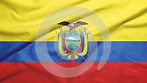 Ecuador flag with fabric texture