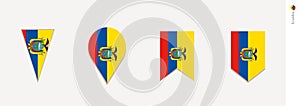 Ecuador flag in vertical design, vector illustration