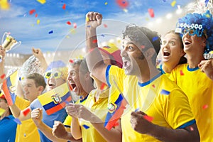 Ecuador football team supporter on stadium