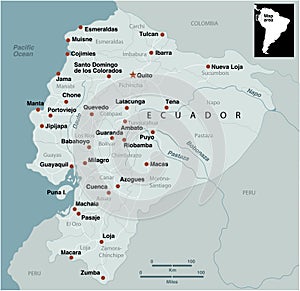 Ecuador map photo