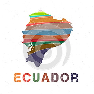 Ecuador map design.