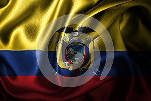Ecuador Silk Satin Flag