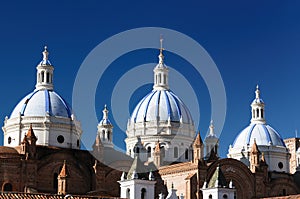 Ecuador, View on the Domed Cathedral in Cuenca