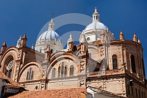 Ecuador, View on the Domed Cathedral in Cuenca city