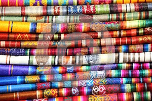 Ecuadorian (Peruvian) traditional fabrics photo