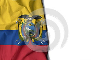 ecuadorian wrinkled flag, space for text