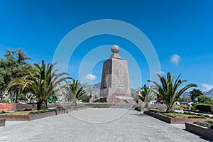 Ecuator symbol statue in Ecuador