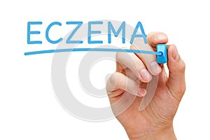 Eczema Handwritten With Blue Marker