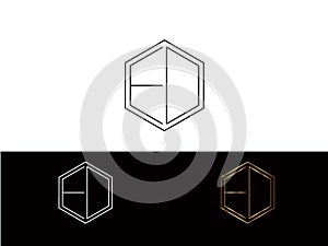ED hexagon shape letters linked with logo