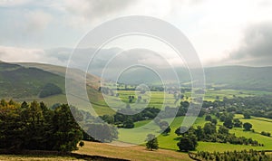 Edale Valley lit up by the sun