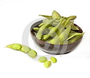Edamame nibbles, boiled green soy