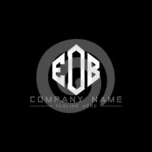 EDB letter logo design with polygon shape. EDB polygon and cube shape logo design. EDB hexagon vector logo template white and