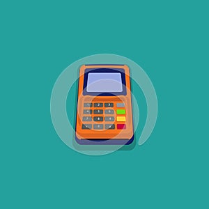 edc machine for the purposes of money transactions, flat design vector illustration