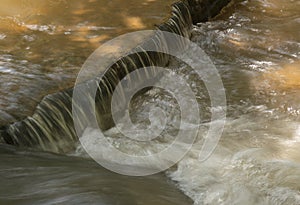 An Eddy forms in the river of Shanks Town Waterfall