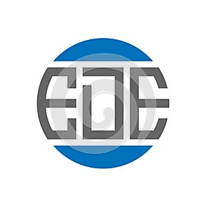 EDE letter logo design on white background. EDE creative initials circle logo concept. EDE letter design
