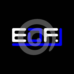 EDF letter logo creative design with vector graphic, ED photo
