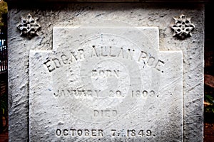 Edgar Allan Poe Tombstone photo