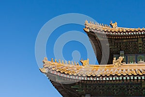 Edge ancient roofs in Beijing