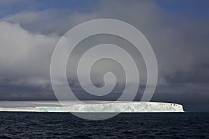 Edge of the Arctic island covered with glacier