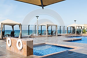 A resort pool in Ensenada, Mexico photo