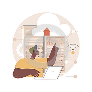 Edge computing abstract concept vector illustration.