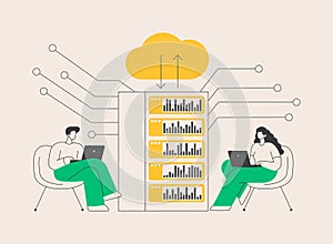 Edge computing abstract concept vector illustration.