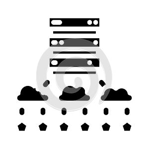 edge computing industry 4 glyph icon vector illustration