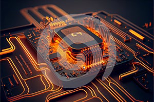 edge computing processor. Innovative industry concept of edge computing.