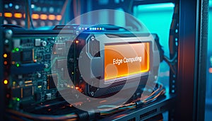 Edge Computing Server Hardware Data Processing Technology Concept