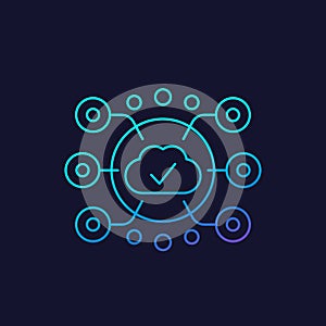 Edge Computing vector linear icon