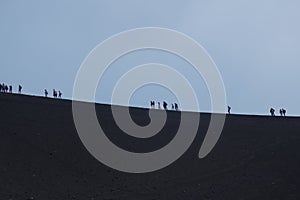 On the edge of a Etna`s crater