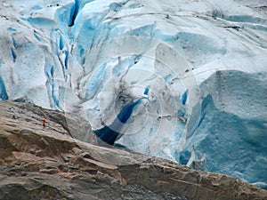 On the edge of the glacier