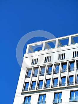 Edge of the modern white building