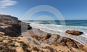 At the edge of the ocean near Taghazout Morocco