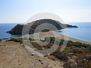 The edge of the Sithonian peninsula. The last beach of eden.