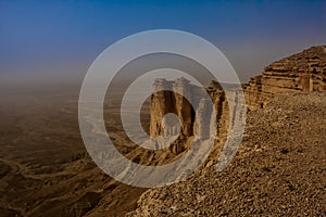 Edge of the World, a popular tourist destination near Riyadh, Saudi Arabia