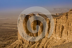Edge of the World, a popular tourist destination near Riyadh, Saudi Arabia