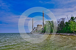 Edgewater Coal power plant on the shores of Lake Michigan in Sheboygan