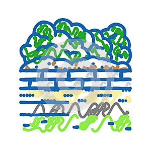 edging garden maintenance icon doodle illustration photo