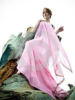 Edgy fashion model posing