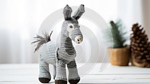 Edgy Political Commentary: Grey And White Stuffed Donkey Toy