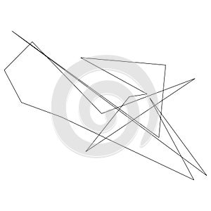 Edgy, ruptured, shatter, splinter shape, design element. Random geometric, angular abstract art