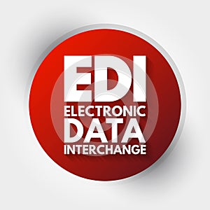 EDI - Electronic Data Interchange acronym, technology concept background