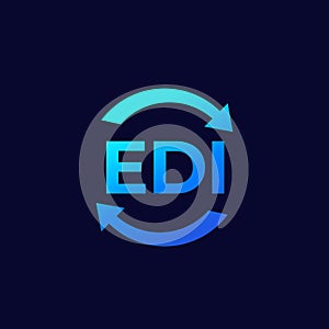 EDI, Electronic Data Interchange vector icon