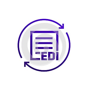 EDI icon, Electronic Data Interchange vector