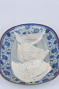 Edible bird's nest in plate