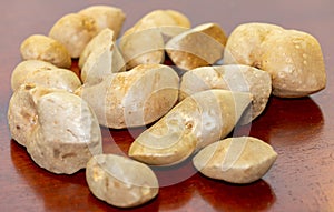 Edible bulb of the plant (Dioscorea bulbifera) originally from Africa and known as \